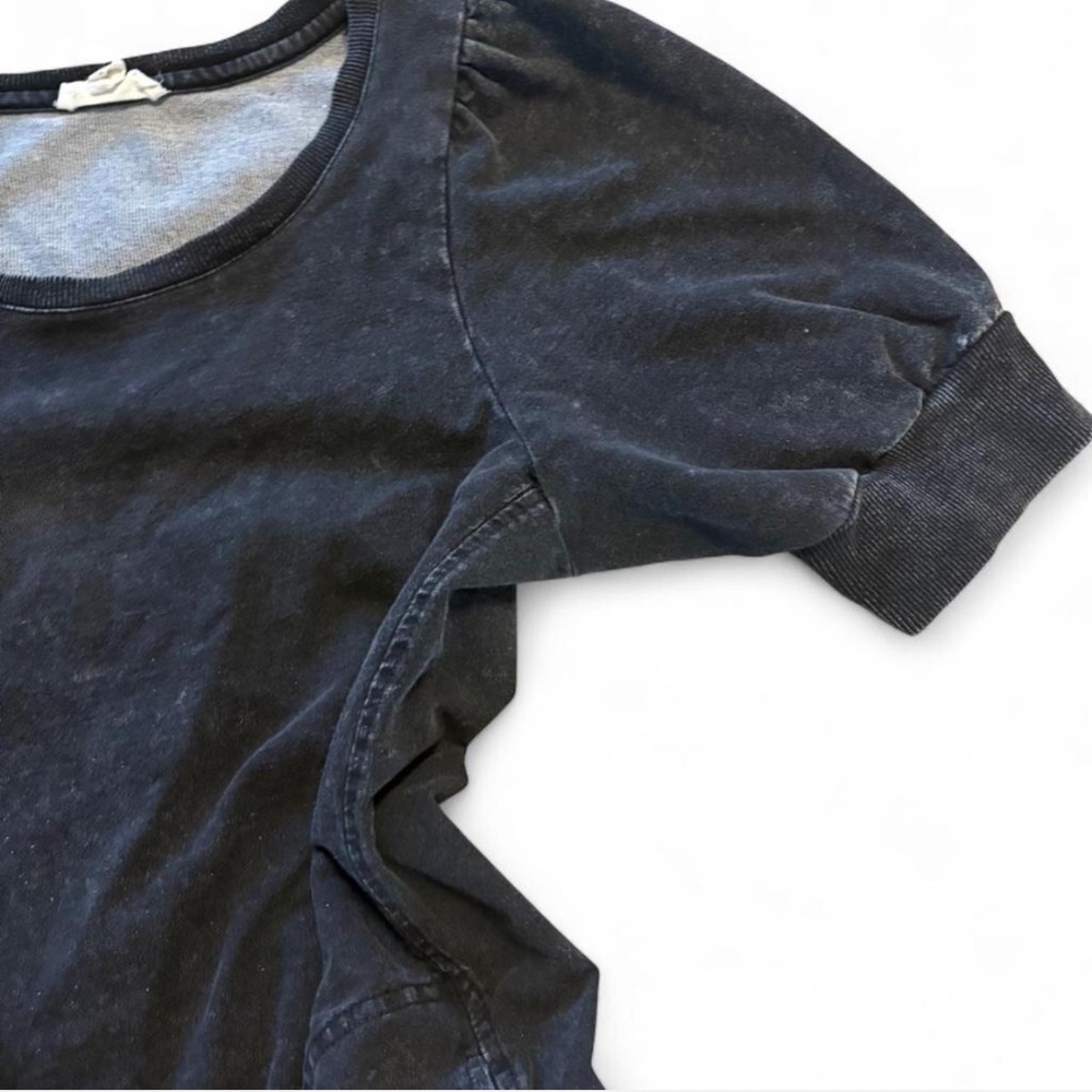 Black Acid Wash T Shirt Shift Dress Pockets Sz Small - Picture 4 of 7